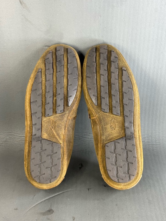 John Varvatos Loafers shoes Studded Brown Leather Distressed men’s size 10.5 main image 5